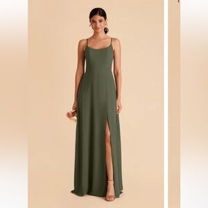 Amy Chiffon Dress - Olive